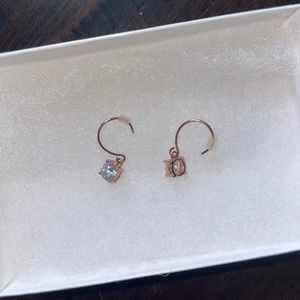 Rose Gold & Cubic Zirconia Earrings